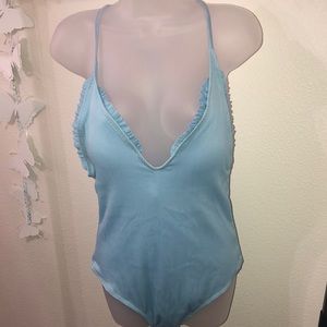 NWT one piece sky blue colored swimsuit. Size XL.